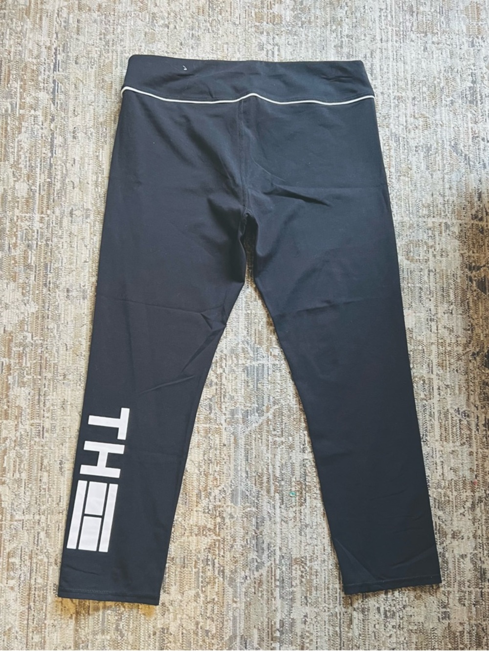 Tommy Hilfiger Black and White Leggings with Subtle Logo